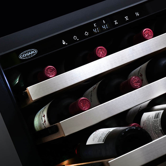 Cosmo 24-Inch 48 Bottles Capacity Wine Cooler in Stainless Steel (COS-24BIWCS) Cosmo