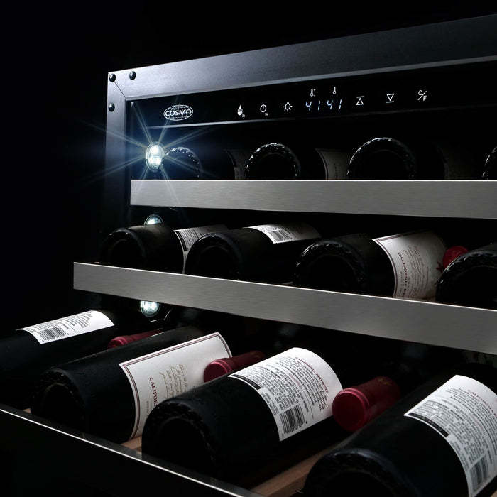 Cosmo 24-Inch 48 Bottles Capacity Wine Cooler in Stainless Steel (COS-24BIWCS) Cosmo