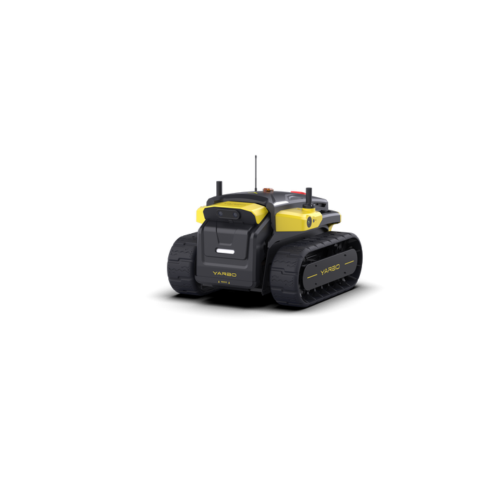 Yarbo Core robotic base unit operating on outdoor terrain