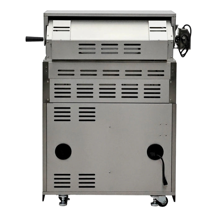 Forno Bulnes Outdoor Kitchen 30-Inch BBQ 60,000 BTU, with Sear, Rotisserie Infrared Burners, 1.8 Cu.Ft. Beverage Center, & Black Countertops (FODKT2506BLK)