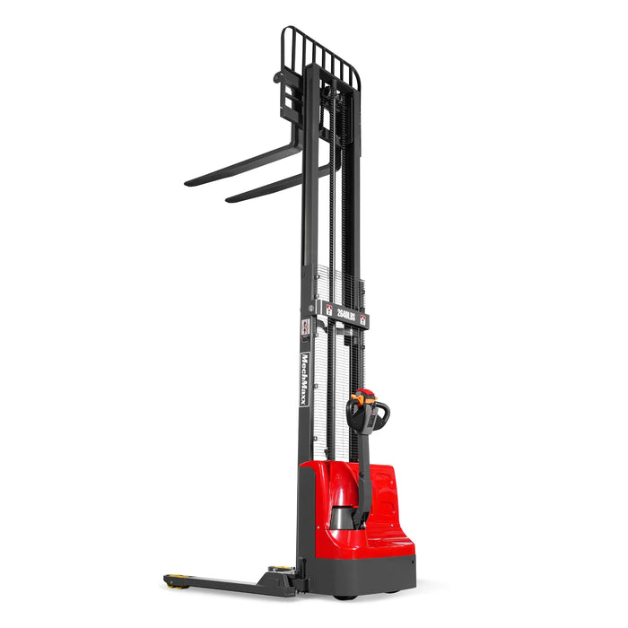 2640lbs Electric Straddle Stacker,  118" Lift,  Adjustable Legs & Forks,  F26-118SLA