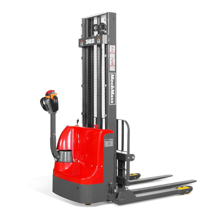2640lbs Electric Straddle Stacker,  118" Lift,  Adjustable Legs & Fork — view 23