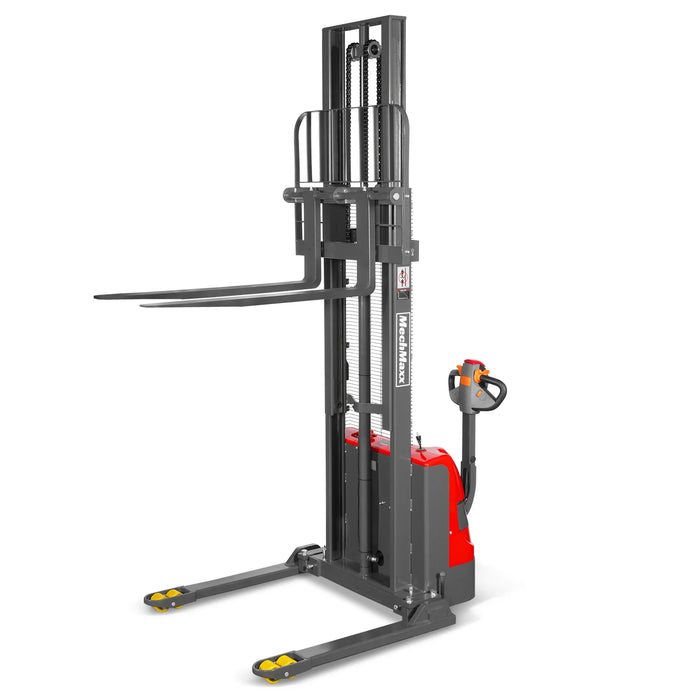2640lbs Electric Straddle Stacker,  118" Lift,  Adjustable Legs & Fork — view 30