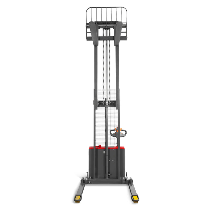 2640lbs Electric Straddle Stacker,  118" Lift,  Adjustable Legs & Forks,  F26-118SLA