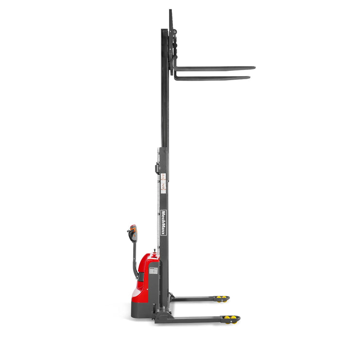 2640lbs Electric Straddle Stacker, 138" Lift,  Adjustable Legs & Forks,  F26-138SLA