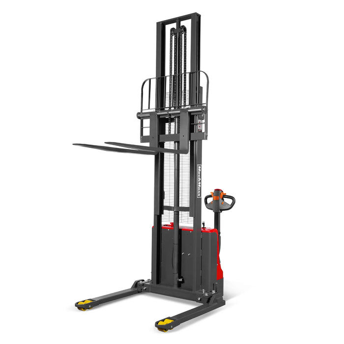 2640lbs Electric Straddle Stacker, 138" Lift,  Adjustable Legs & Forks — view 30