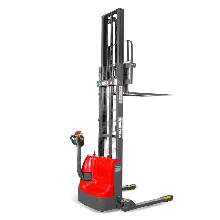 2640lbs Electric Straddle Stacker, 138" Lift,  Adjustable Legs & Forks — view 28