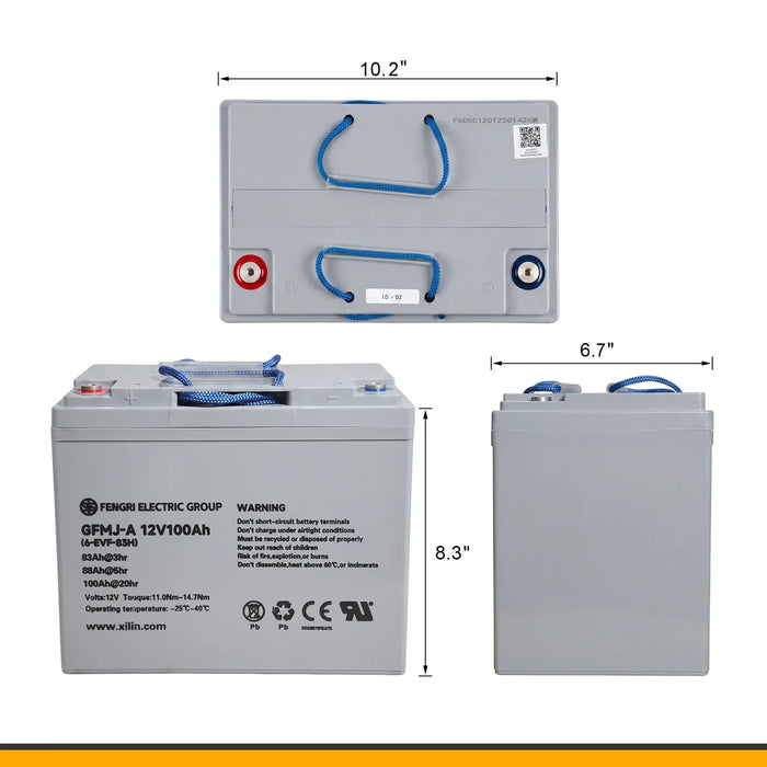 Xilin part 12V/100Ah GEL Battery for Xilin CBD20WE-19 view 6