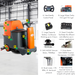 SANITMAX Ride-On Floor Scrubber RT70, 48000 Sqft/H Efficiency, 18.5 Gal Tanks, 31-inch Squeegee Width - Close-Up
