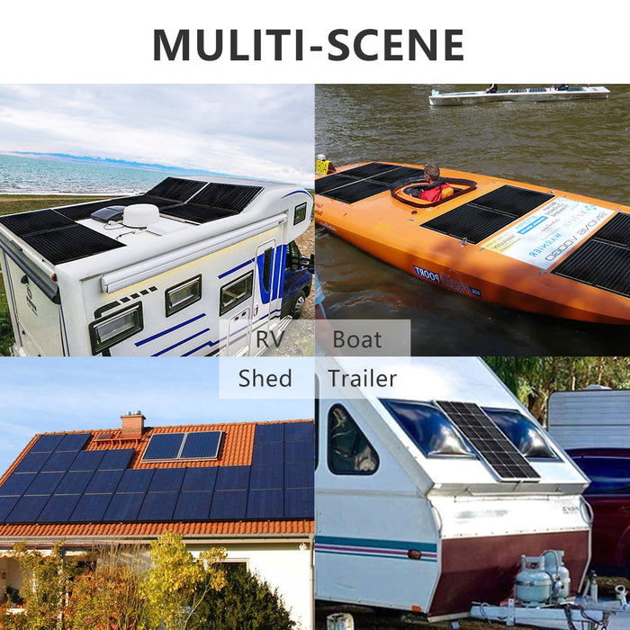 FlexSolar® RV200 RV Solar Charging System w/ PWM Solar Controller | 2*100W