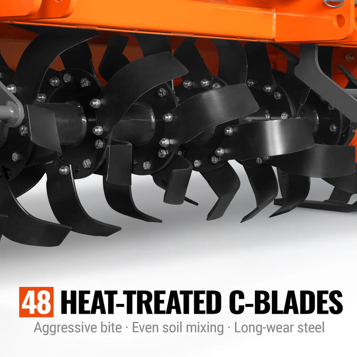 80 in Heavy Duty Rotary Tiller,  3 Point Hitch Cat.2,  Gear Drive,  PT — view 6