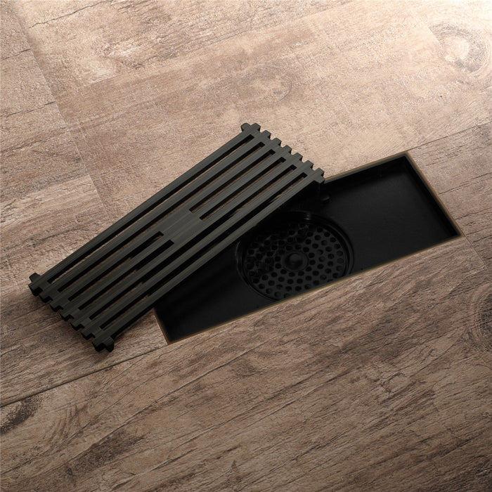 wonderland shower inc Oil rubbered bronze brass shower drain 4 or 8 inch with ABS base - View 9