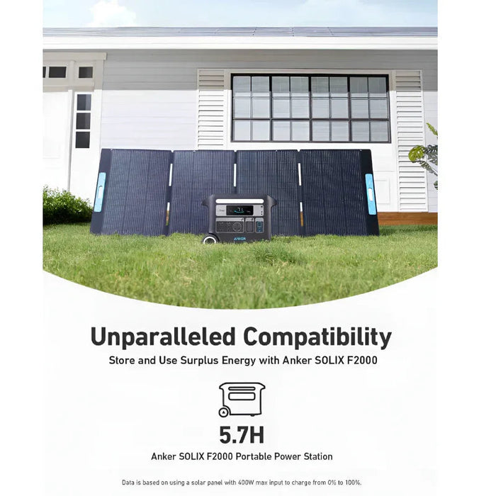 Green Vista Living Anker SOLIX PS400 Portable Solar Panel (400W) - Detail View 2