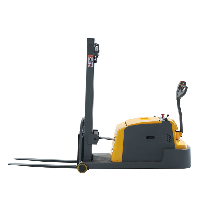 Xilin CPD15W-II-118 counterbalanced stacker side angle view