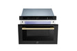 Forno Espresso Capoliveri 24-Inch Microwave Drawer in Black with Brass Handle (FMWDR3000-24BLK) FORNO