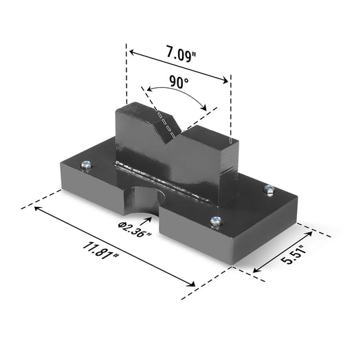 ( 1 Pack / 2 Pcs ) Press Plates for 75T Shop Press (for SKU: 200063, 2 — angle view