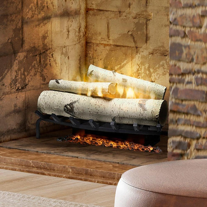Revillusion® 25" Electric Fireplace Log Set w/ Ashmat - angle view