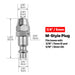 5mm M-Style Plug Air Fitting, for SKU: 501014, 501015, 501016, 501017, 501018, 501019, 501020, 501021, 501022