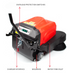 SANITMAX SM1050B 41.3" Battery Powered Walk-behind Floor Sweeper with Water Sprinklers, Triple Brushes - Lifestyle View