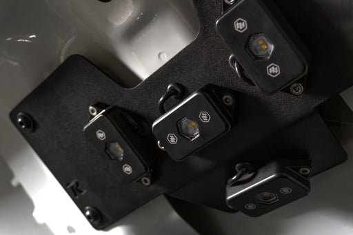 Rago Fabrication 2005-2023 Toyota 2nd & 3rd Gen Tacoma Hood Light Bracket – installed on vehicle, image 2 of 12