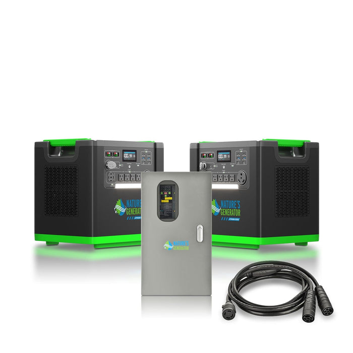 Nature's Generator Lithium 6000 and Transfer Switch - Lifestyle View