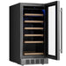 Empava 15 inch wine cooler EMPV-WC09S, angled view with the door open