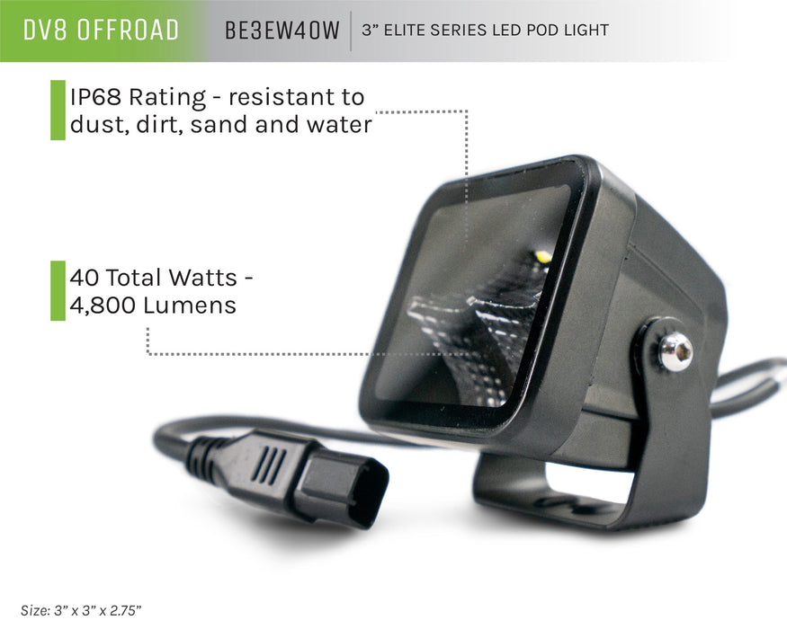 DV8 Offroad 3-Inch Elite Series LED Pod Light – image 12 of 12