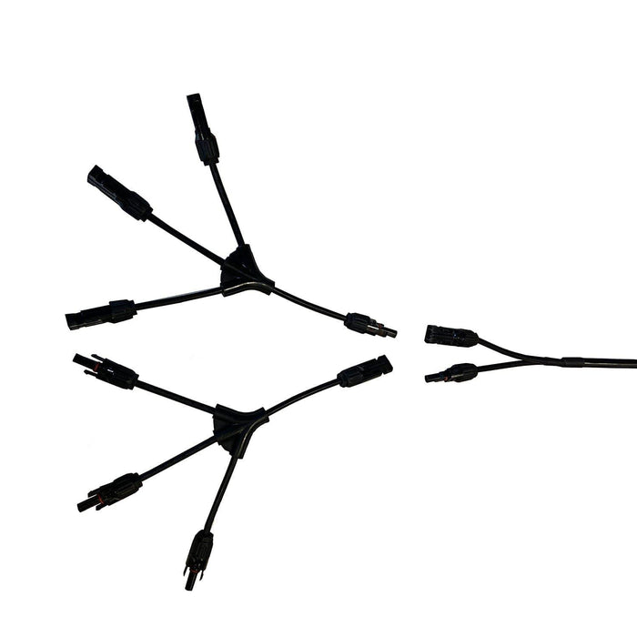 Nature's Generator 3-Way MC4 Branch Connectors - Side View