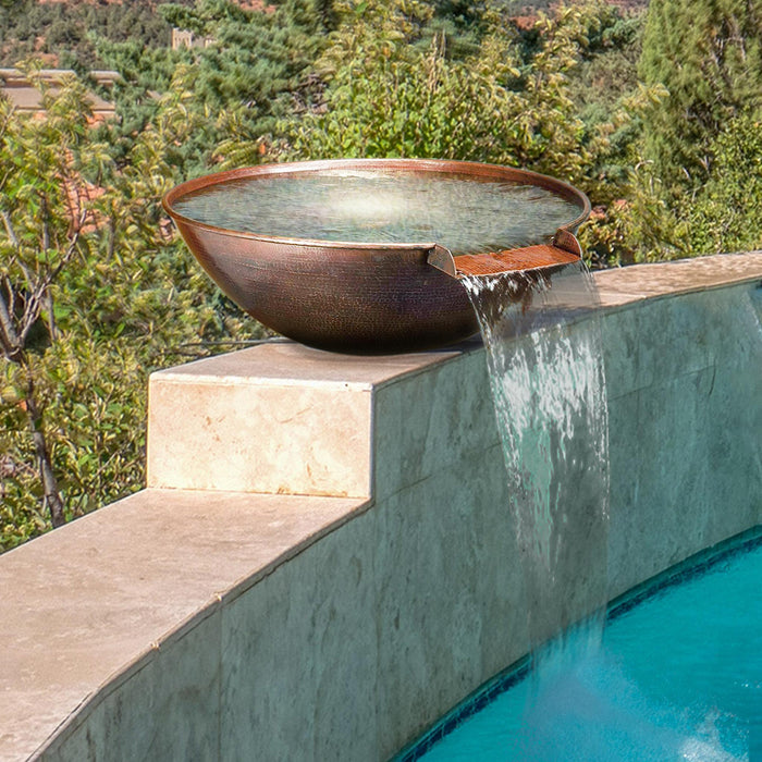 Taza Moreno 30" W Round Copper Water Bowl - MORENO-TAZA-WB-309 by Starfire Designs Starfire Designs