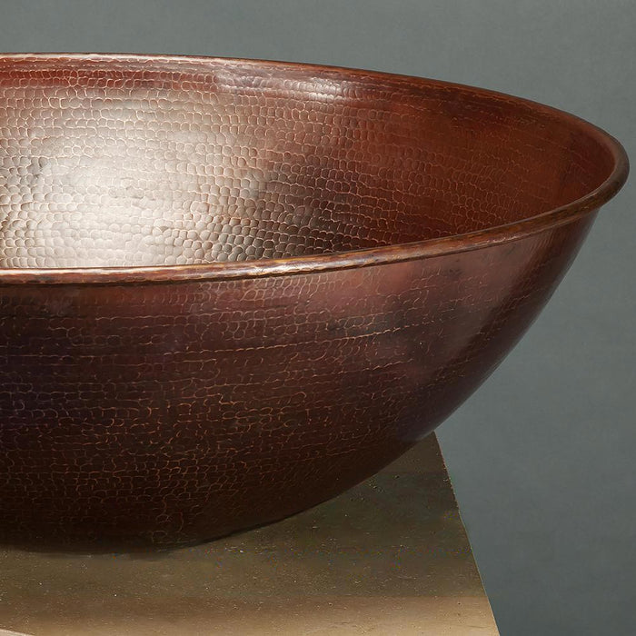 Taza Moreno 30" W Round Copper Water Bowl - MORENO-TAZA-WB-309 by Starfire Designs Starfire Designs