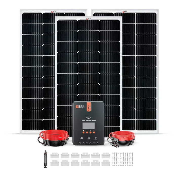 Green Vista Living Rich Solar - 300 Watt Solar Kit - Detail View
