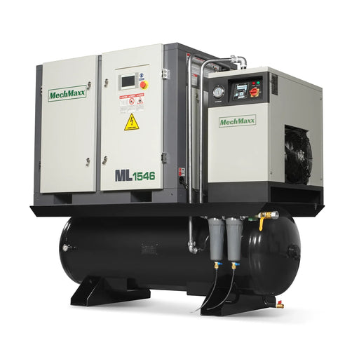 15HP Combined Rotary Screw Air Compressor with Dryer & 105-Gal ASME Ta