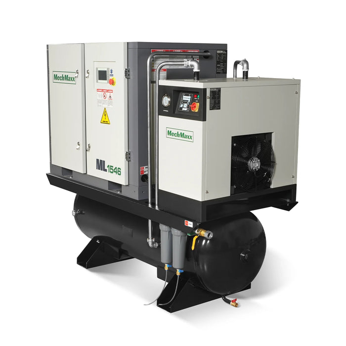 15HP Combined Rotary Screw Air Compressor with Dryer & 105-Gal ASME Ta — lifestyle view