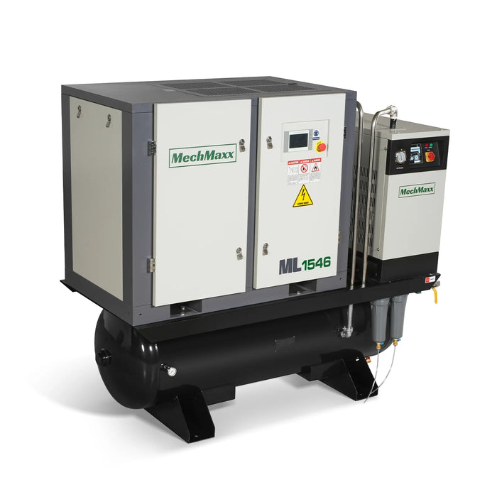 15HP Combined Rotary Screw Air Compressor with Dryer & 105-Gal ASME Ta — dimensions diagram