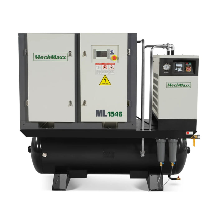 15HP Combined Rotary Screw Air Compressor with Dryer & 105-Gal ASME Ta — view 19