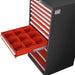 Heavy Duty Modular Drawer Cabinet - 11 Drawer,  59" H x 28.5" W x 28.5" D Tool Storage Organizer,  Steel Construction