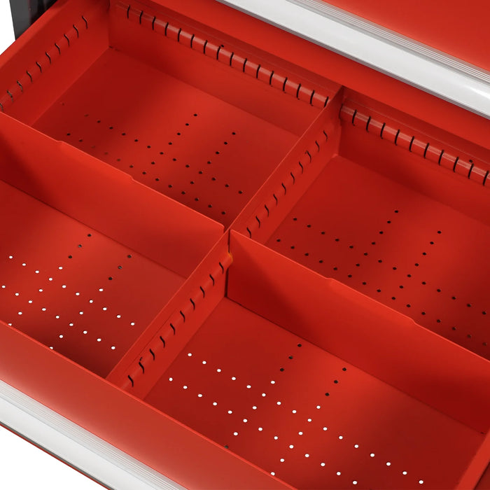 Heavy Duty Modular Drawer Cabinet – 9 Drawer, 59" H x 28.5" W x 22.5" D Tool Storage Organizer, Steel Construction