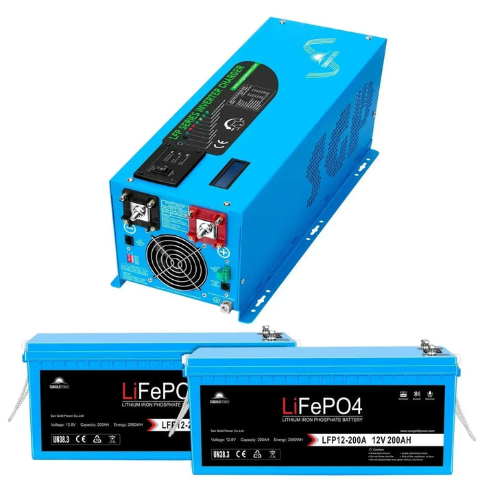 Green Vista Living Sungold Power 3000W DC 12V Pure Sine Wave Inverter With Charger - View 9
