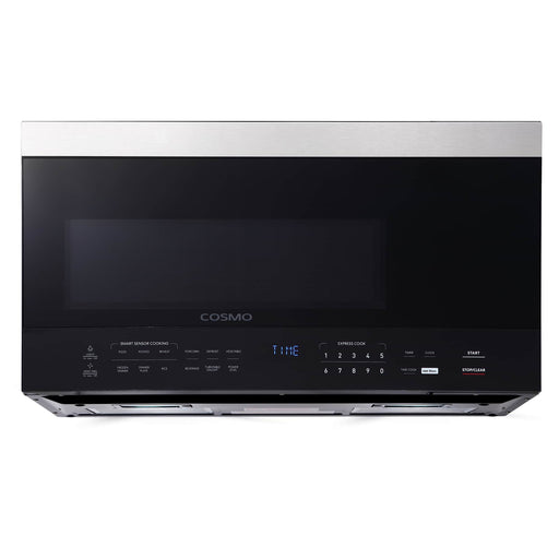 Cosmo 30-Inch 1.6 Cu. Ft. Over the Range Microwave in Stainless Steel and Black Glass (COS-3016ORM1SS) Cosmo