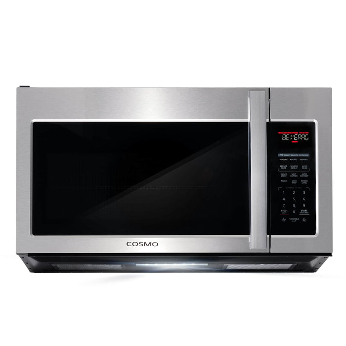 Cosmo 4-Piece Appliance Package - 30-Inch Dual Fuel Range, Dishwasher, Refrigerator and Over-the-Range Microwave in Stainless Steel (COS-4PKG-228) Cosmo