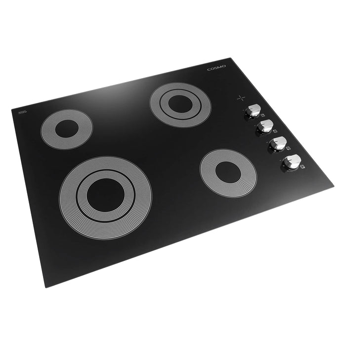 Cosmo 4-Piece Appliance Package - 30-Inch Electric Cooktop, Under Cabinet Range Hood, Wall Oven and Microwave in Stainless Steel (COS-4PKG-138) Cosmo