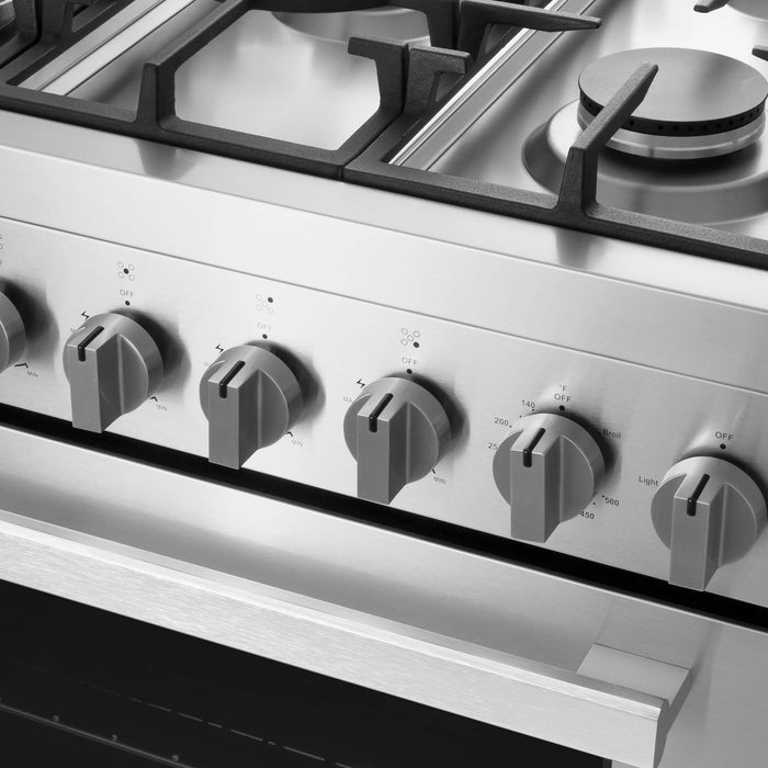 Cosmo 4-Piece Appliance Package - 30-Inch Gas Range, Island Mount Range Hood, Dishwasher and Refrigerator in Stainless Steel (COS-4PKG-734) Cosmo