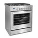 Cosmo 4-Piece Appliance Package - 30-Inch Gas Range, Wall Mount Range Hood, Dishwasher and Refrigerator in Stainless Steel (COS-4PKG-731) Cosmo
