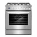 Cosmo 4-Piece Appliance Package - 30-Inch Gas Range, Under Cabinet Range Hood, Dishwasher and Refrigerator with Water Dispenser in Stainless Steel (COS-4PKG-729) Cosmo