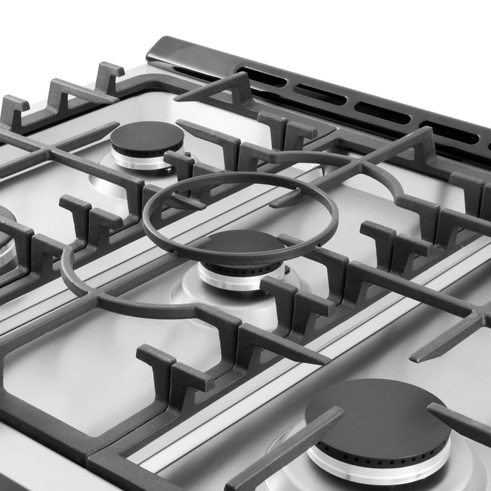 Cosmo 30-Inch 5.0 Cu. Ft. Single Oven Gas Range with 5 Burner Cooktop in Stainless Steel (COS-305AGC) Cosmo