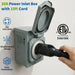 Nature's Generator 30A Power Inlet Box – Cord Inserted to Inlet Box