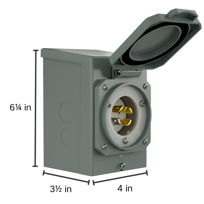 Nature's Generator 30A Power Inlet Box – measure