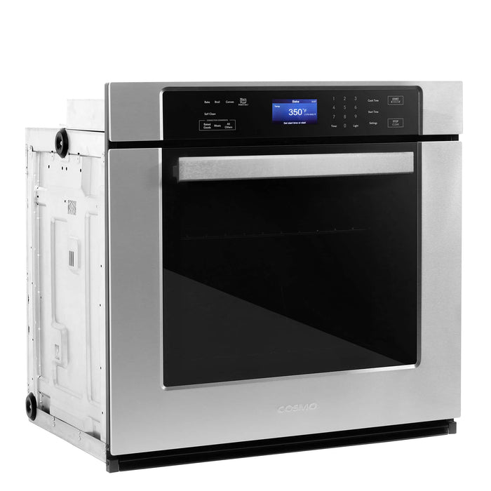 Cosmo 4-Piece Appliance Package - 30-Inch Electric Cooktop, Refrigerator, Wall Oven and Microwave Oven in Stainless Steel (COS-4PKG-259) Cosmo