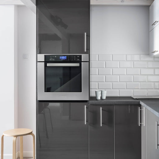 Cosmo 30-Inch 5 Cu. Ft. Convection and Self Cleaning Single Electric Wall Oven in Stainless Steel (COS-30ESWC) Cosmo