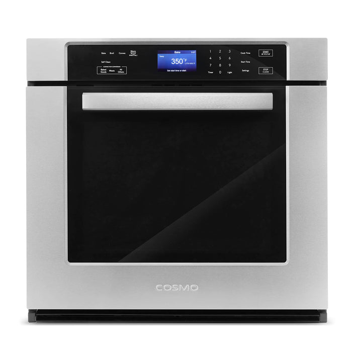 Cosmo 4-Piece Appliance Package - 30-Inch Electric Cooktop, Refrigerator, Wall Oven and Microwave Drawer in Stainless Steel (COS-4PKG-283) Cosmo